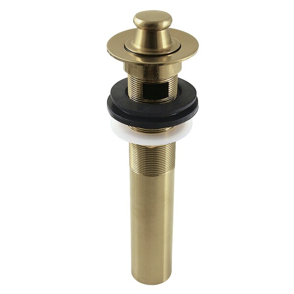 Lift and Turn Sink Drain with Overflow, 17 Gauge, Brushed Brass